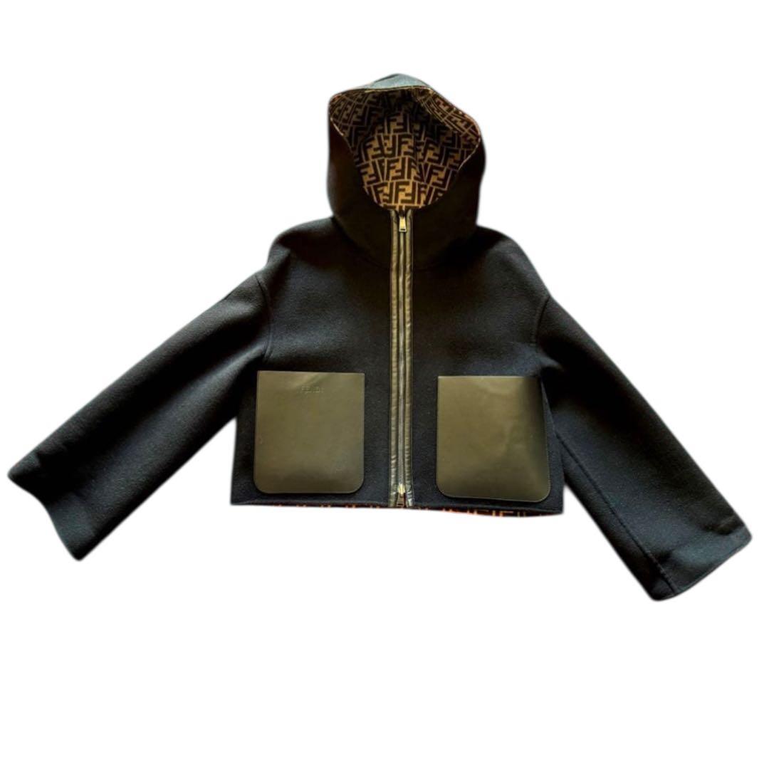 FENDI フェンディ　ブラックウールジャケット　リバーシブル 38 美品