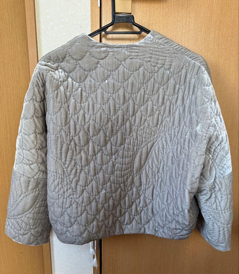 TOWAVASE トワヴァーズ ベルベットキルトショートローブ