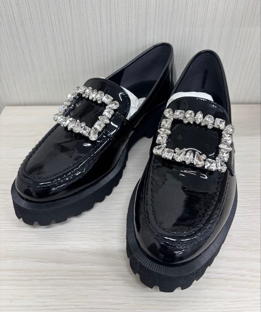 Maglie le cassetto♡エナメルビジューローファー23.5