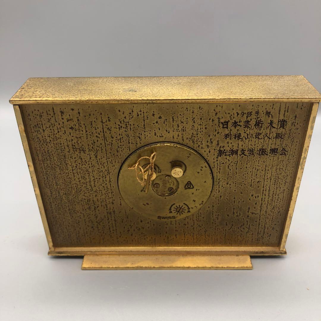 スイス高級時計メーカーIMHOFイムホフアンティーク真鍮ゴールド置き時計クロック