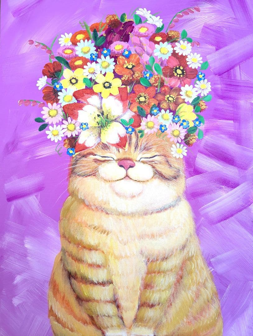 『お花が咲いちゃった猫さん』