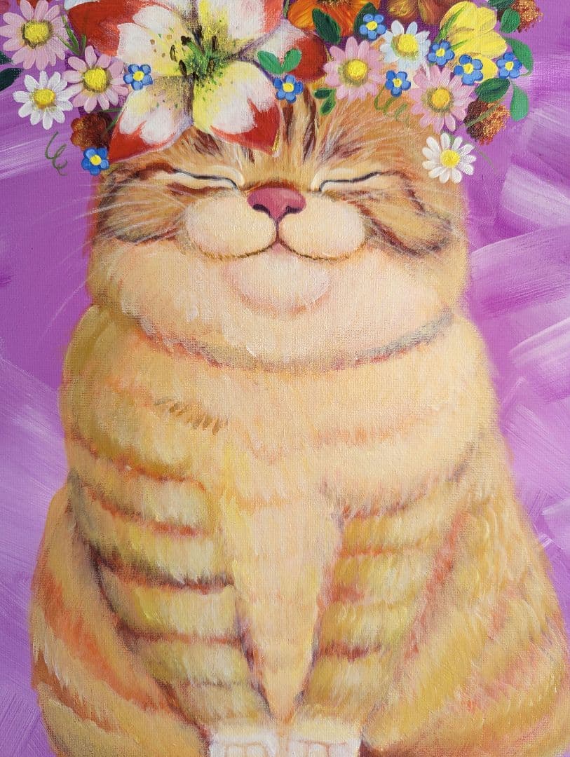 『お花が咲いちゃった猫さん』