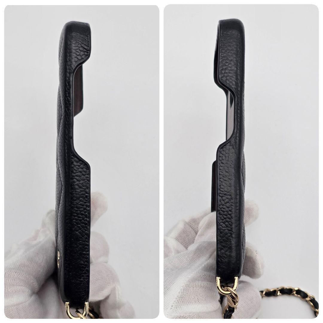 ✨美品✨ CHANEL iphone15pro ケース マトラッセ チェーン