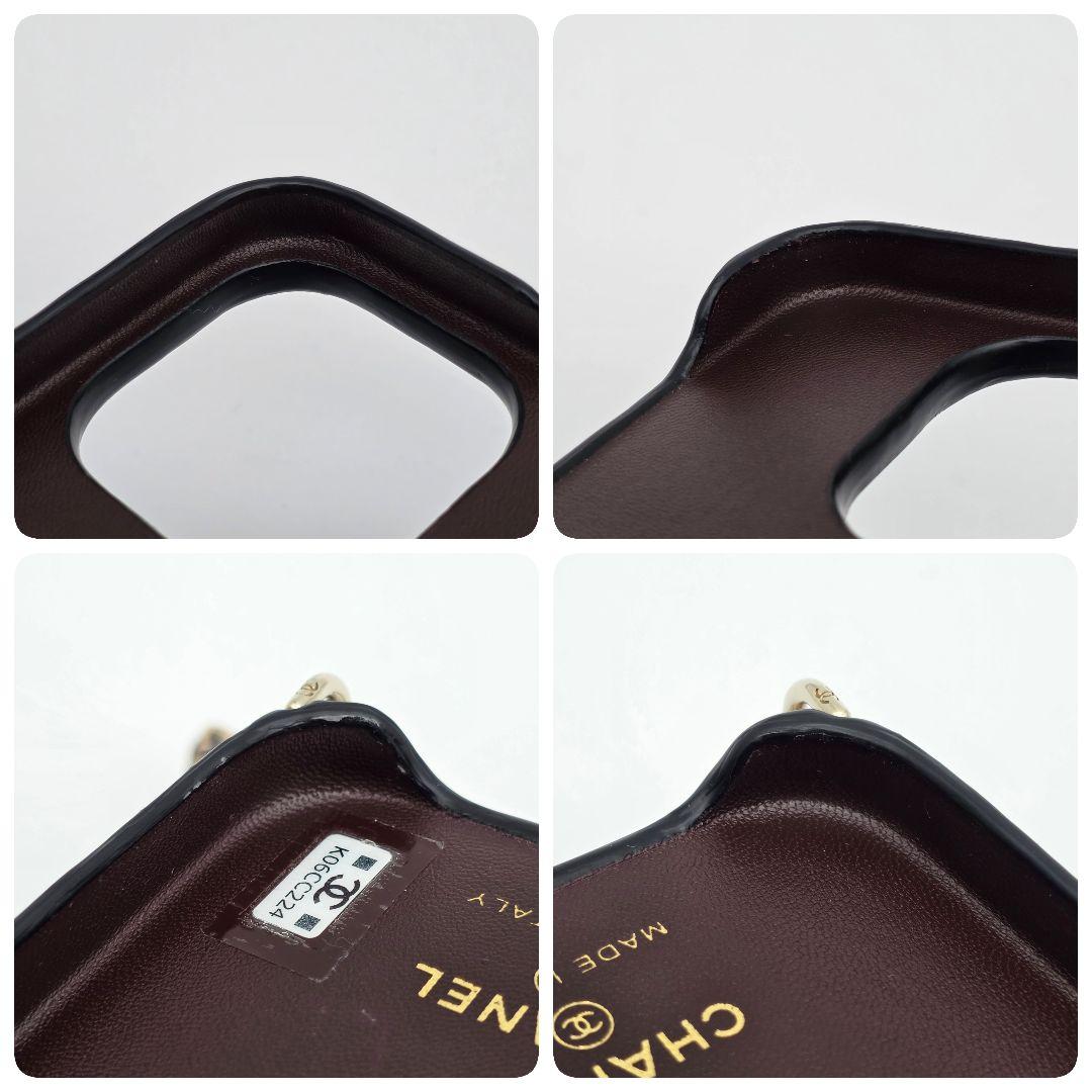 ✨美品✨ CHANEL iphone15pro ケース マトラッセ チェーン