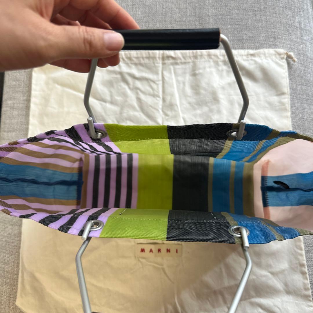 MARNI マルチカラー ストライプ トートバッグ
