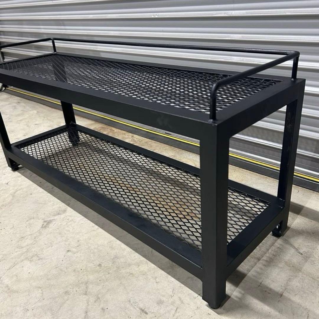 アイアンシェルフ 2段 シューズラック 植物棚 ベンチ 受注生産