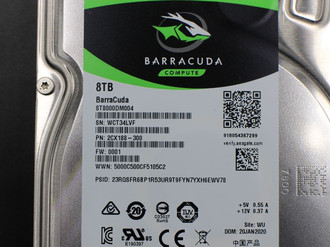 SEAGATE HDD 8TB ST8000DM004 ハードディスク 09