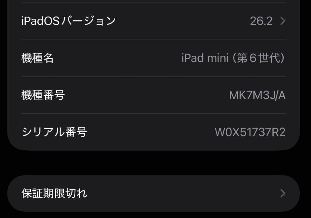 iPad mini 6 Wi-Fi 64GB スペースグレー