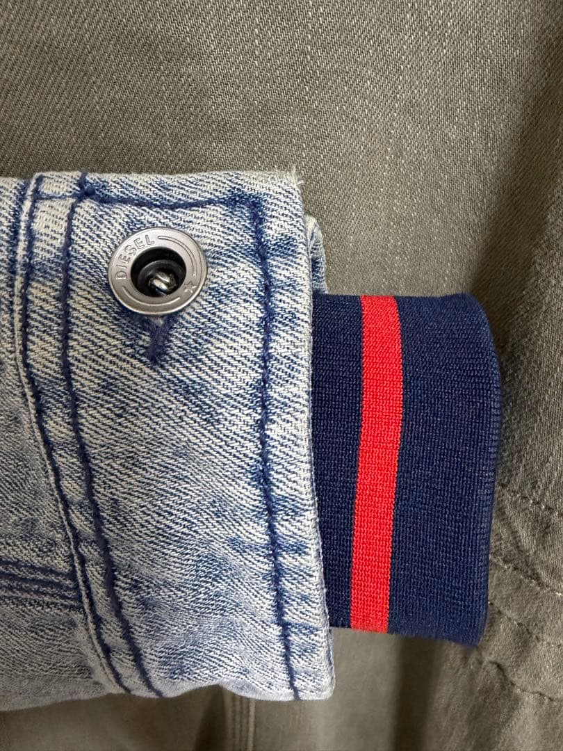 DIESEL オリーブグリーン デニム モッズコート