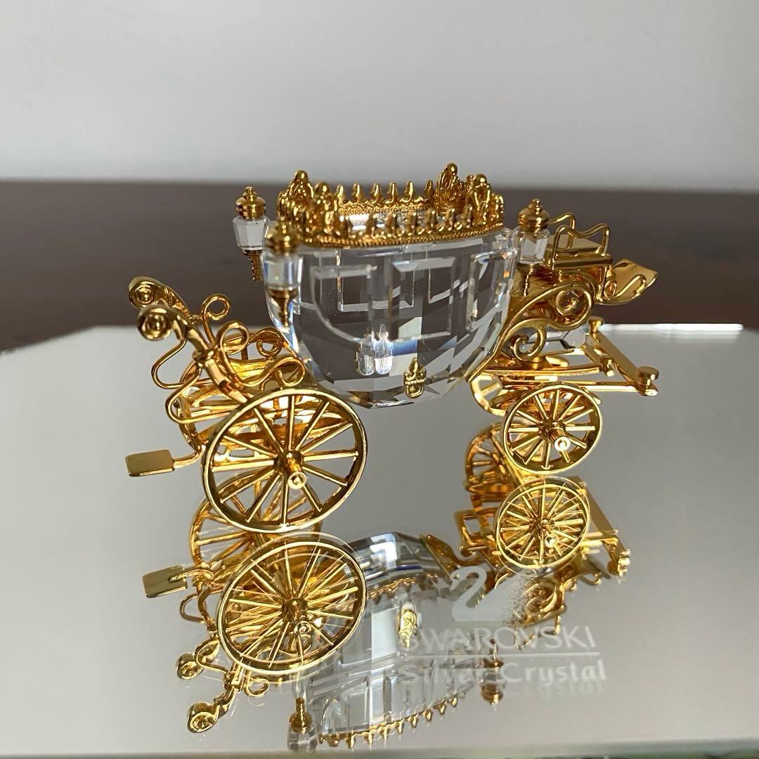 SWAROVSKI スワロフスキー クリスタル 馬車 置物
