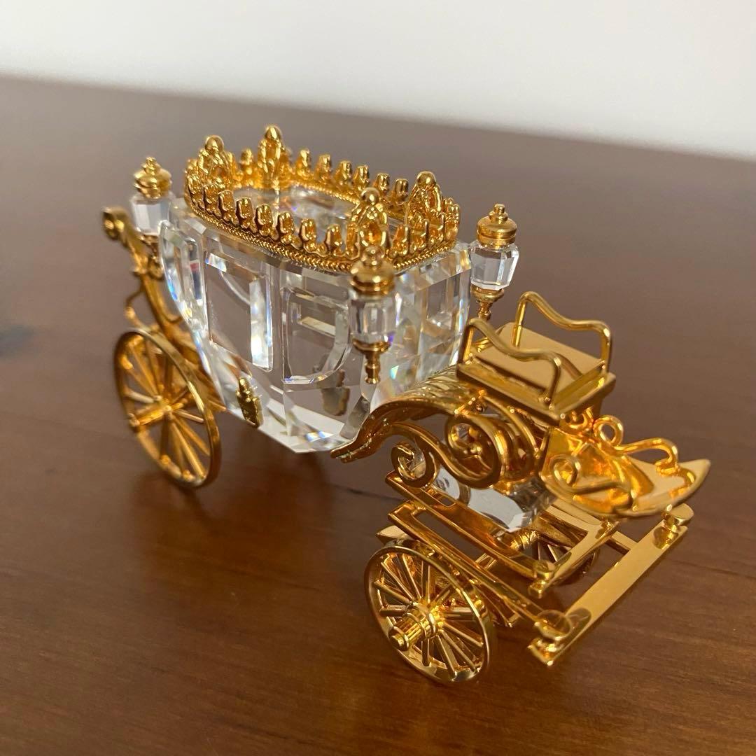 SWAROVSKI スワロフスキー クリスタル 馬車 置物