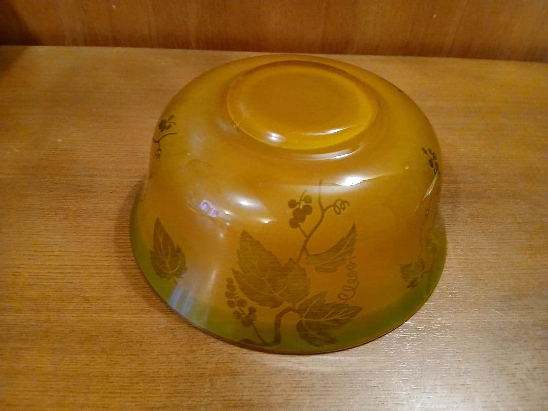未使用　太武朗　彫刻硝子　菓子器　菓子鉢