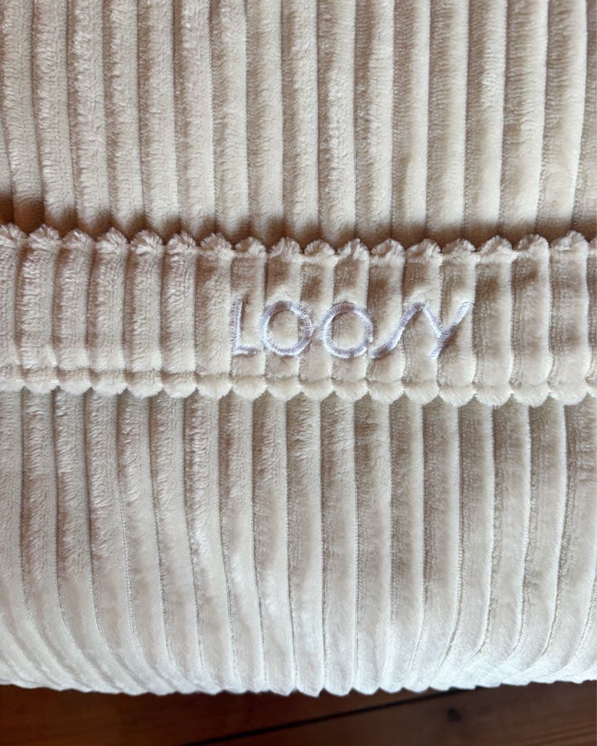 HUGME LOOZYソファー＋オットマンのセット コーデュロイ ビーズソファー