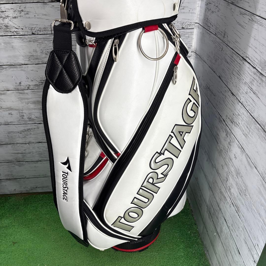 ツアーステージキャディバッグ ホワイト/ブラック