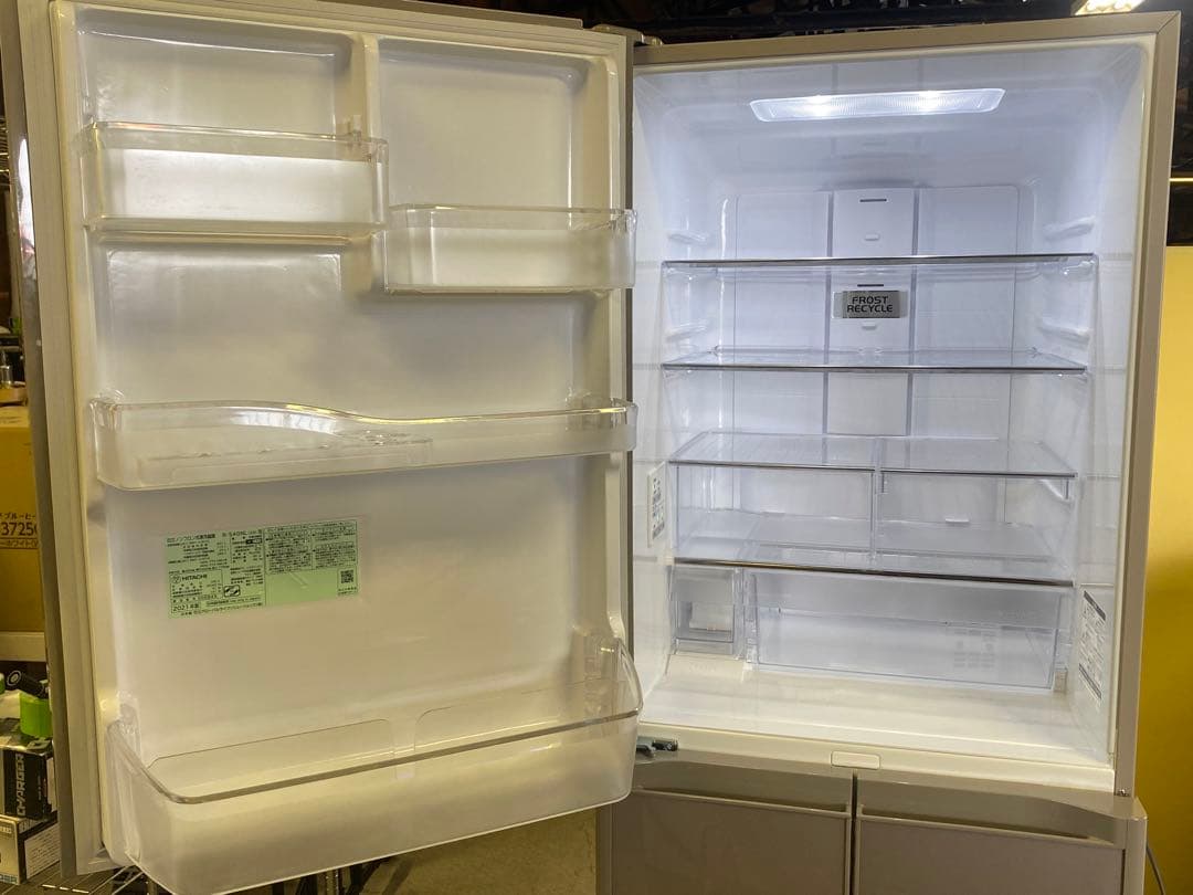 5ドアノンフロン冷凍冷蔵庫 日立　401L R-S40NL 2021年製