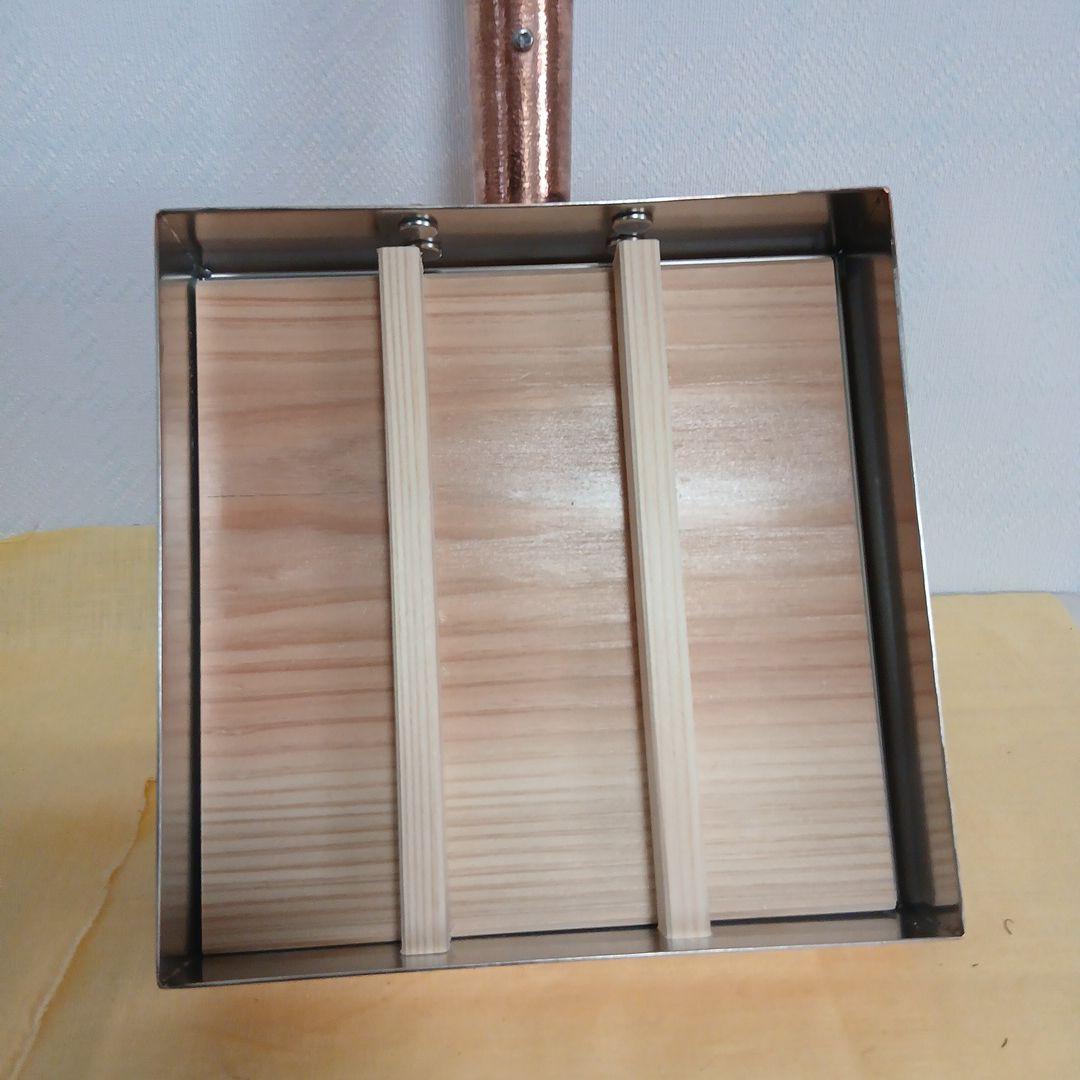 銅製卵焼き器 18cm角 木製ハンドル蓋付き