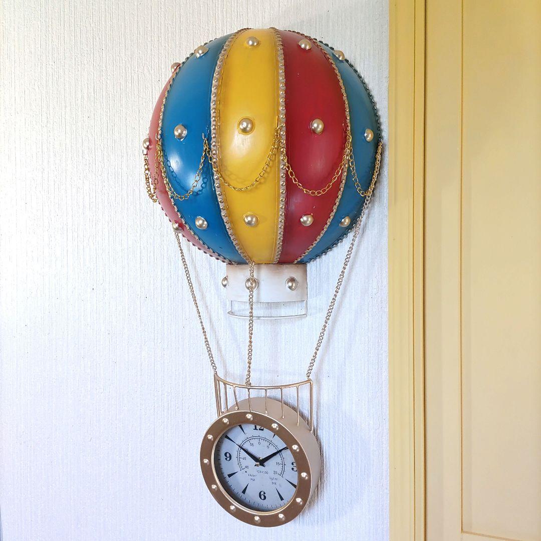 アンティーク スチームパンク 珍しい 気球 時計