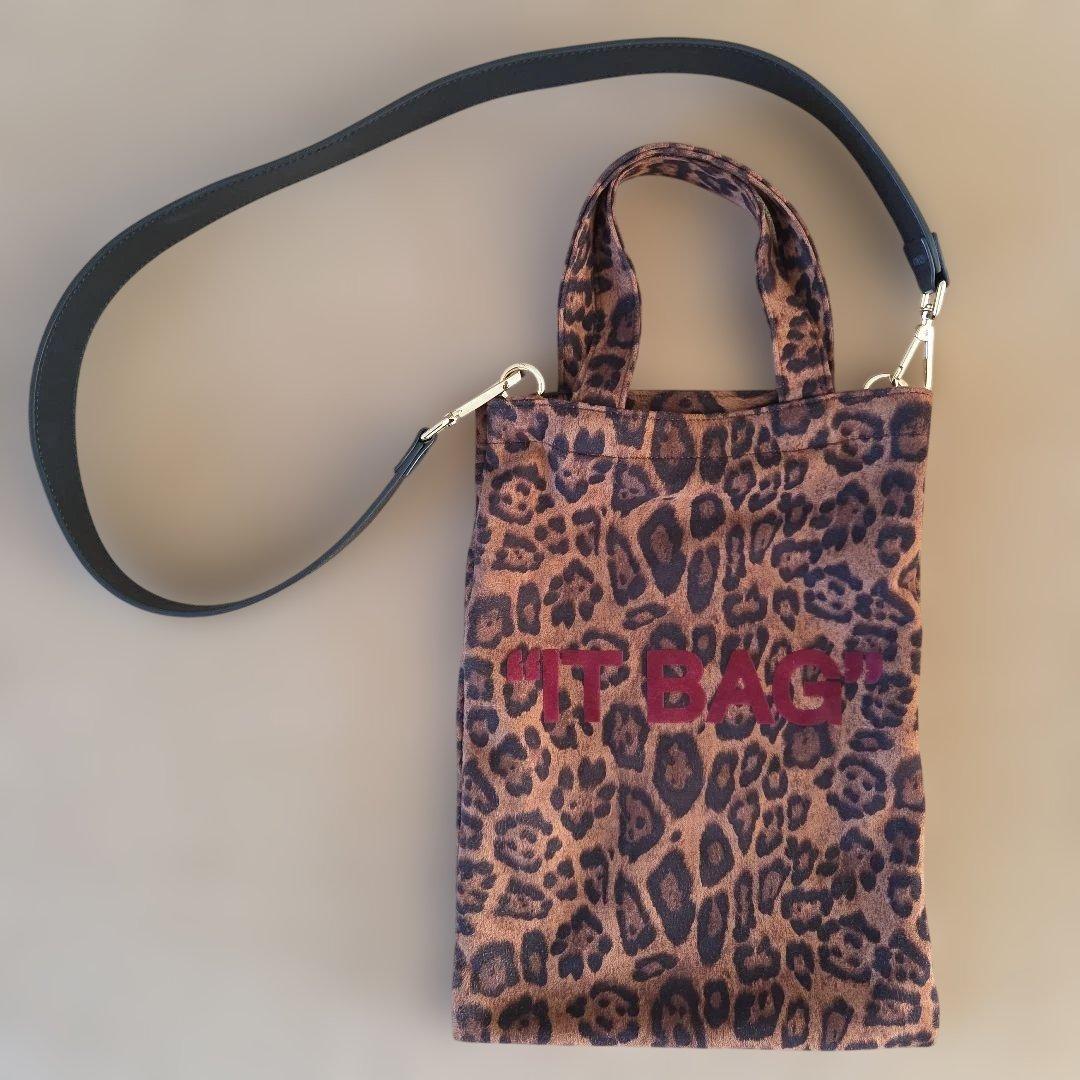 美品 GOOD GRIEF ショルダーバッグ BELT with LEOPARD