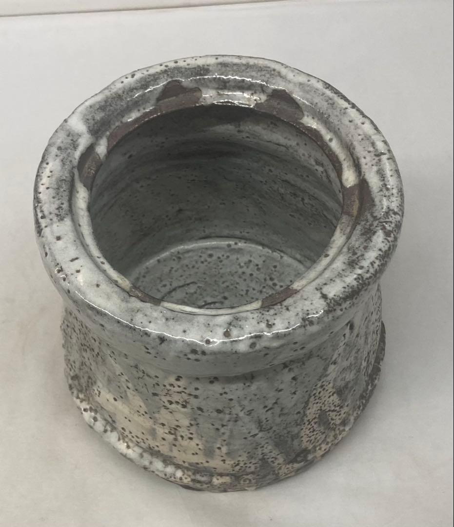 B539b 鼠志野 水指　作者不詳　木箱無し　茶道具