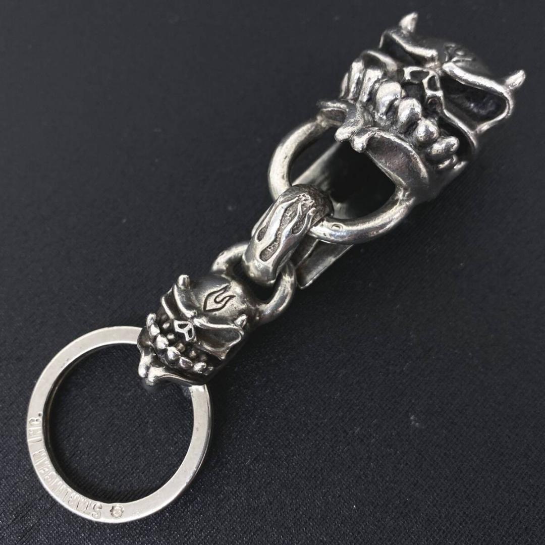 STARLINGEAR シルバー デビルブルーザー スカル キーチェーン