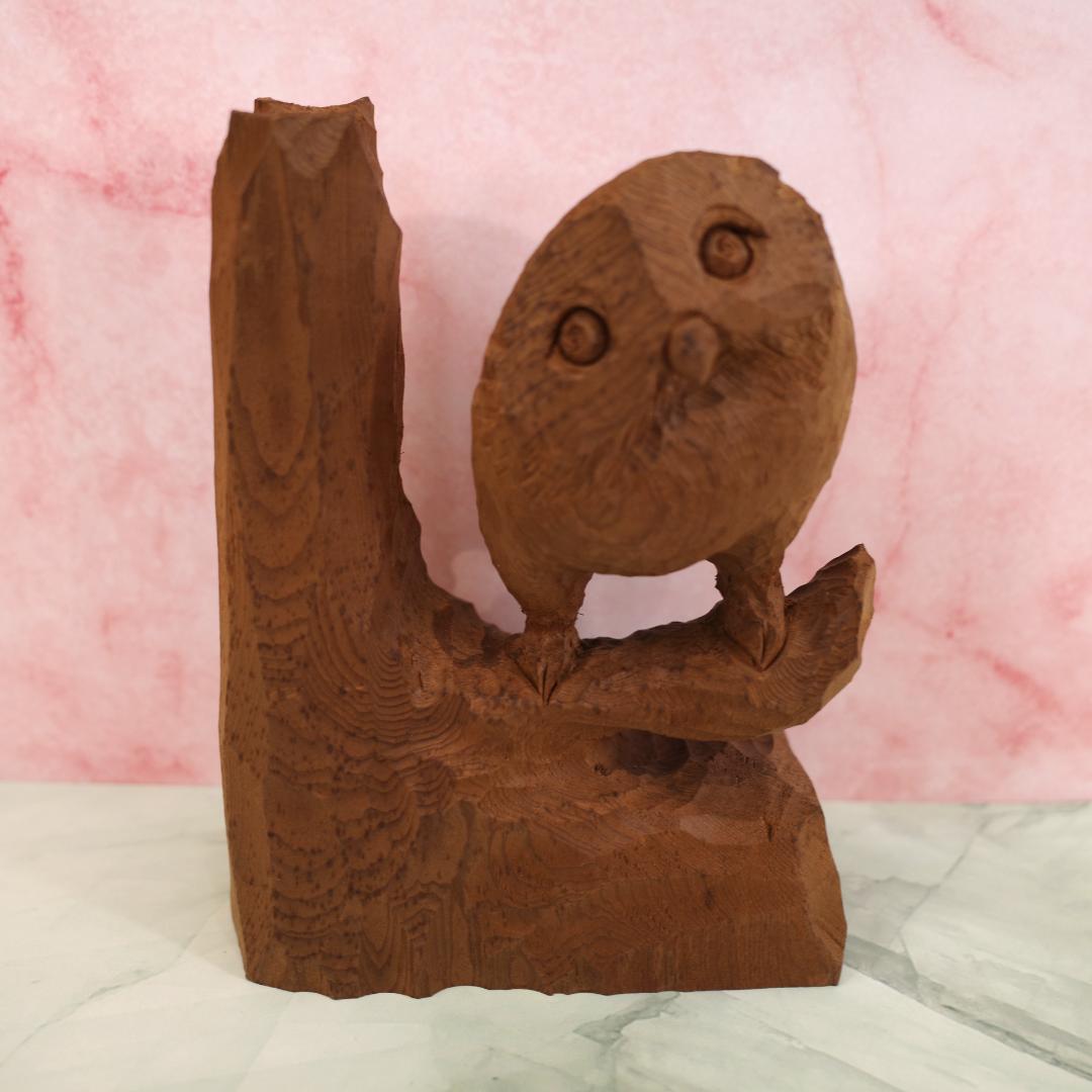 工房がんま フクロウの木彫り５種セット
