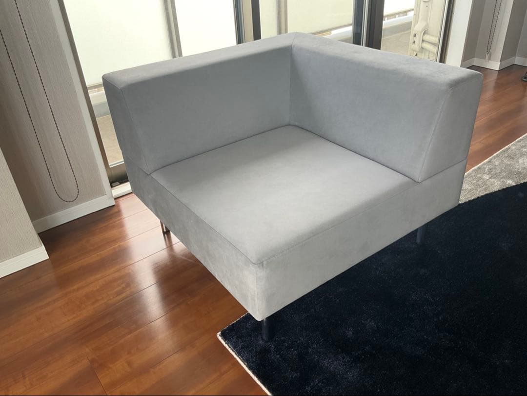 【2026年1月購入／美品】フランネルソファ PIVO 1人掛け 脚3種付き