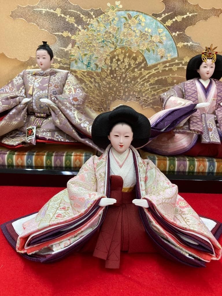 C7−2 訳あり特価　ひな人形　三人官女のみ　雛人形三人官女　雛人形三段