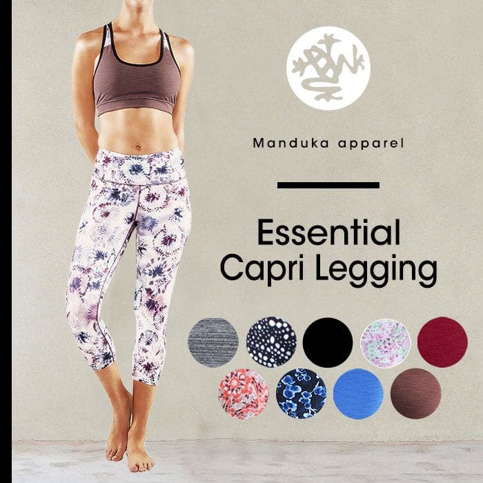 manduka ブラトップ レギンス　hana print