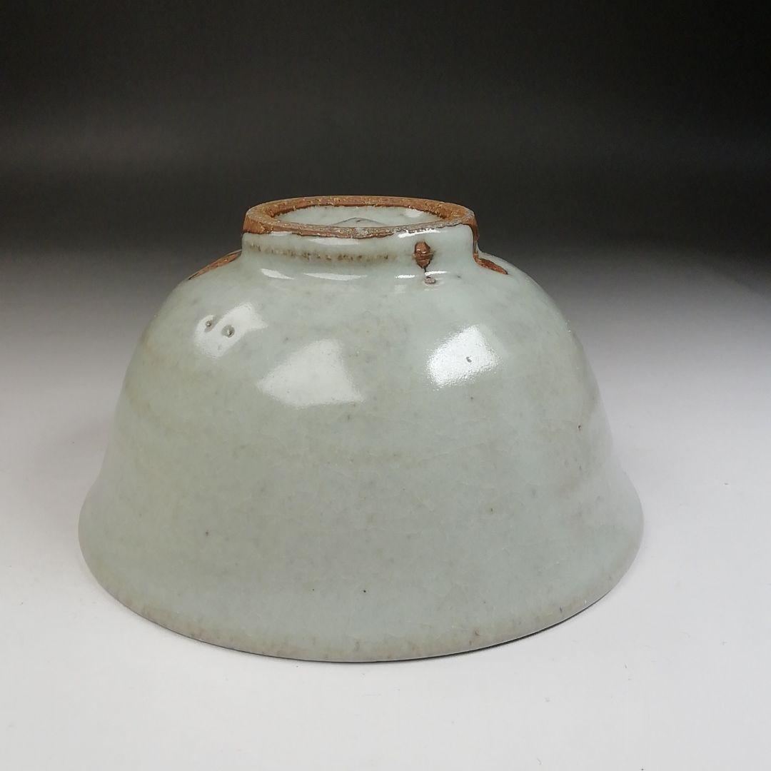 Ｔ８４８　茶碗　『白釉　茶碗』『神楽の窯　奥田康博 作』　共箱　抹茶碗　茶道具