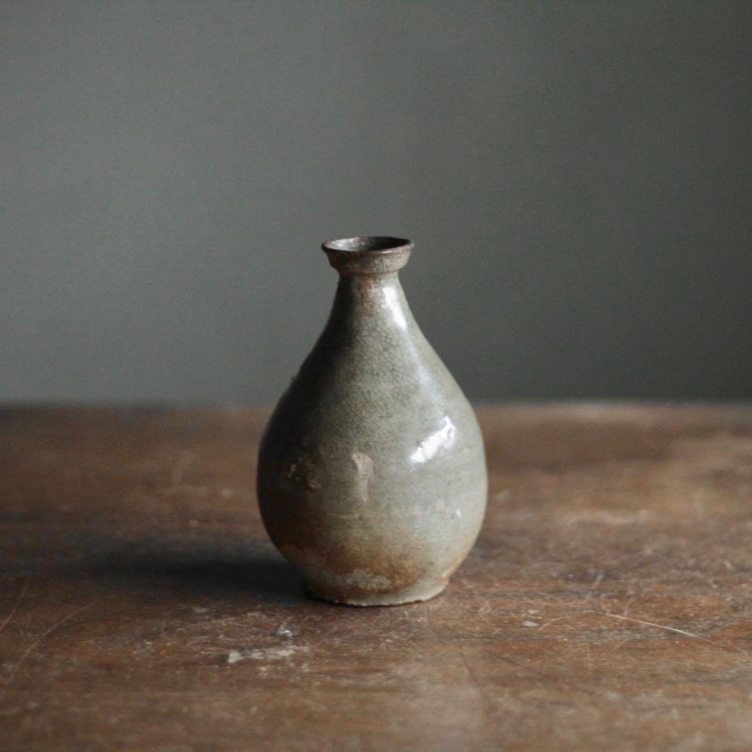 高麗青磁 徳利 容量約200ml 独酌に 古美術 古道具 アンティーク 朝鮮美術