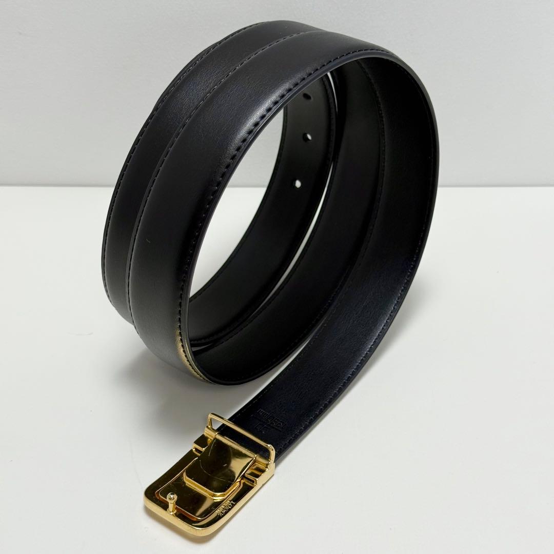 ✨良品✨LOEWE アナグラム ベルト 新品ベルト ゴールド金具 ユニセックス