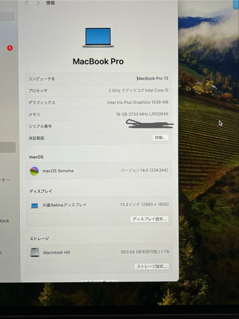 サクラちゃんMacBookPro 13インチ i5 2GHz