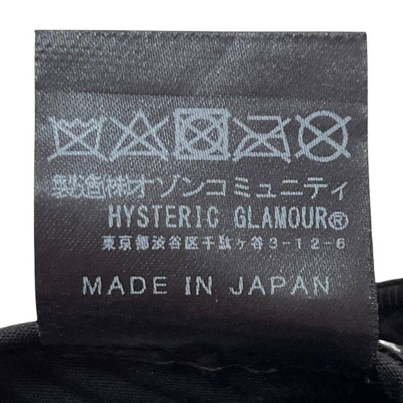 4648 ヒステリックグラマー キャップ WHISKY刺繍 ガール ブラック