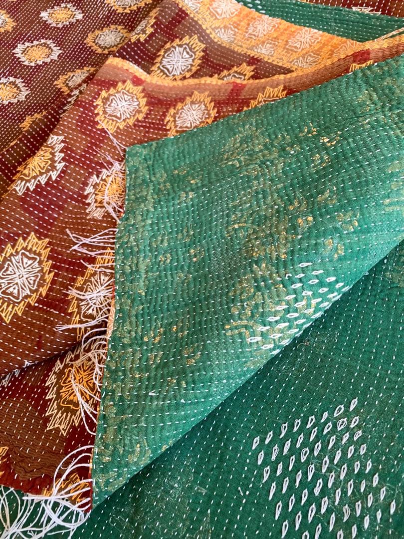 ✴︎ヴィンテージカンタキルト　ラリーキルト　マルチカバー✴︎