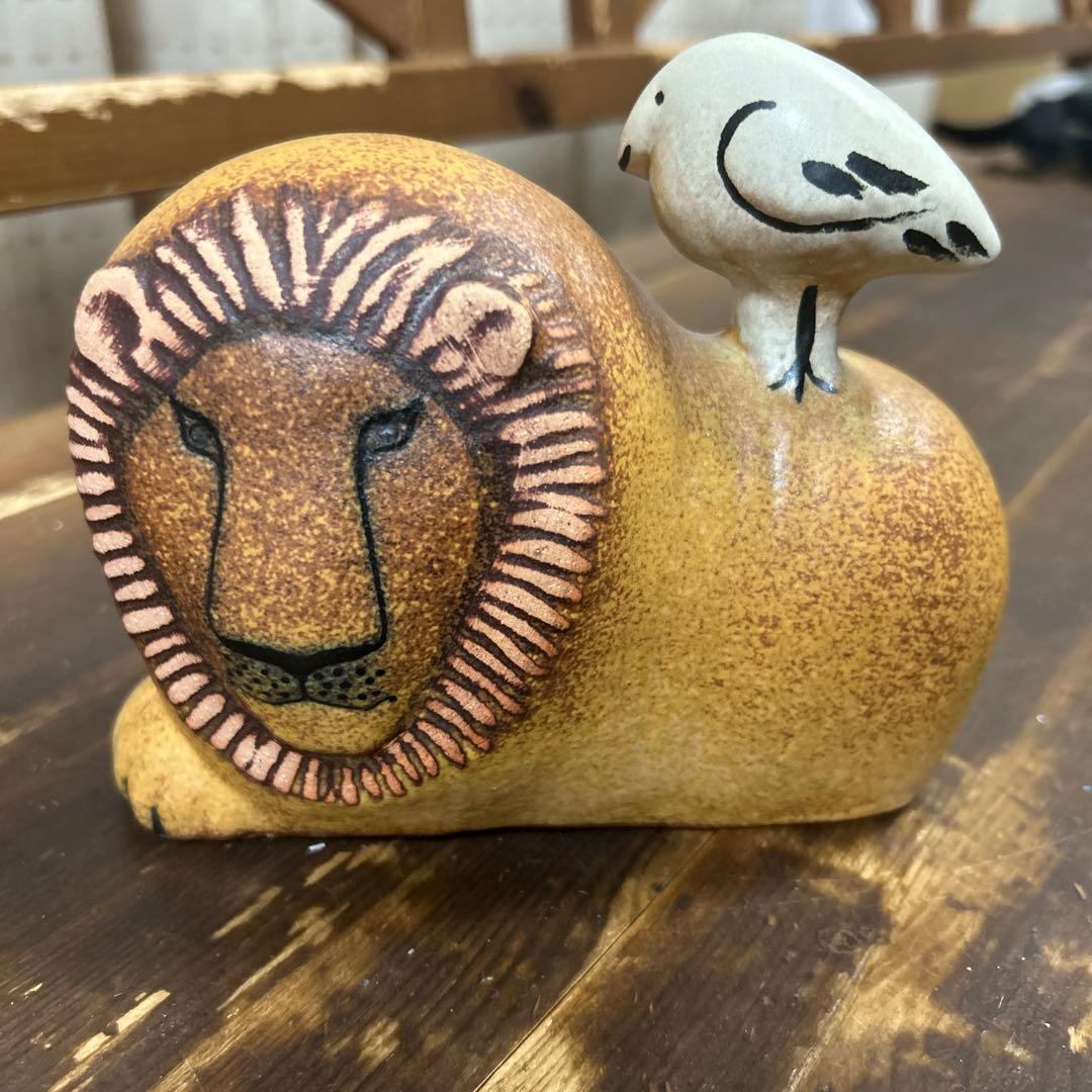 【完売品・新品未使用 】リサラーソン ライオンと鳥　代表作品　希少　廃盤品