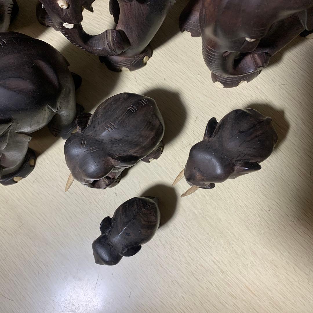 木製　象の置き物　昭和レトロ　ヴィンテージ　インテリア