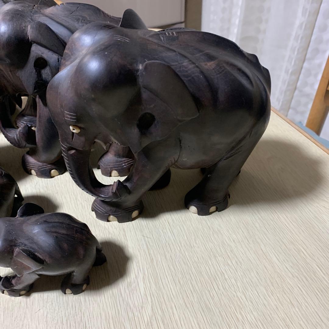 木製　象の置き物　昭和レトロ　ヴィンテージ　インテリア