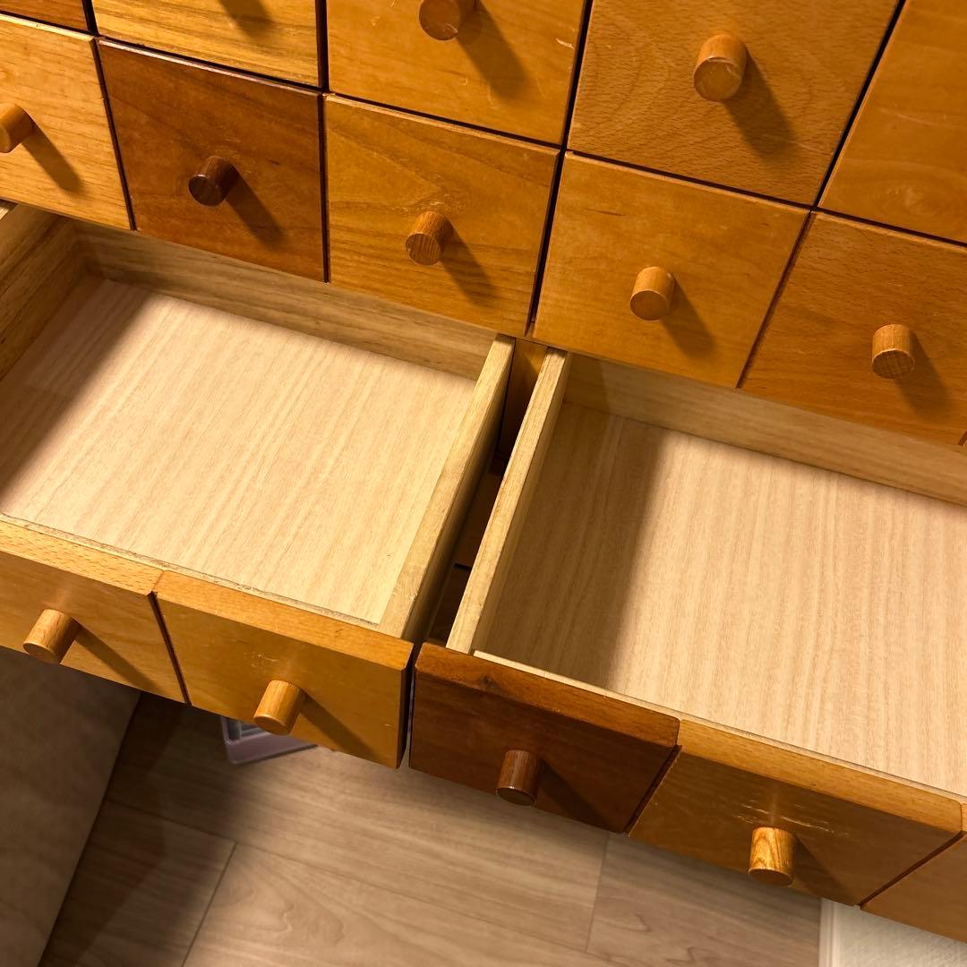 【希少】木製 多段チェスト 12杯 引き出し付き 幅75×奥行32.5×高さ90