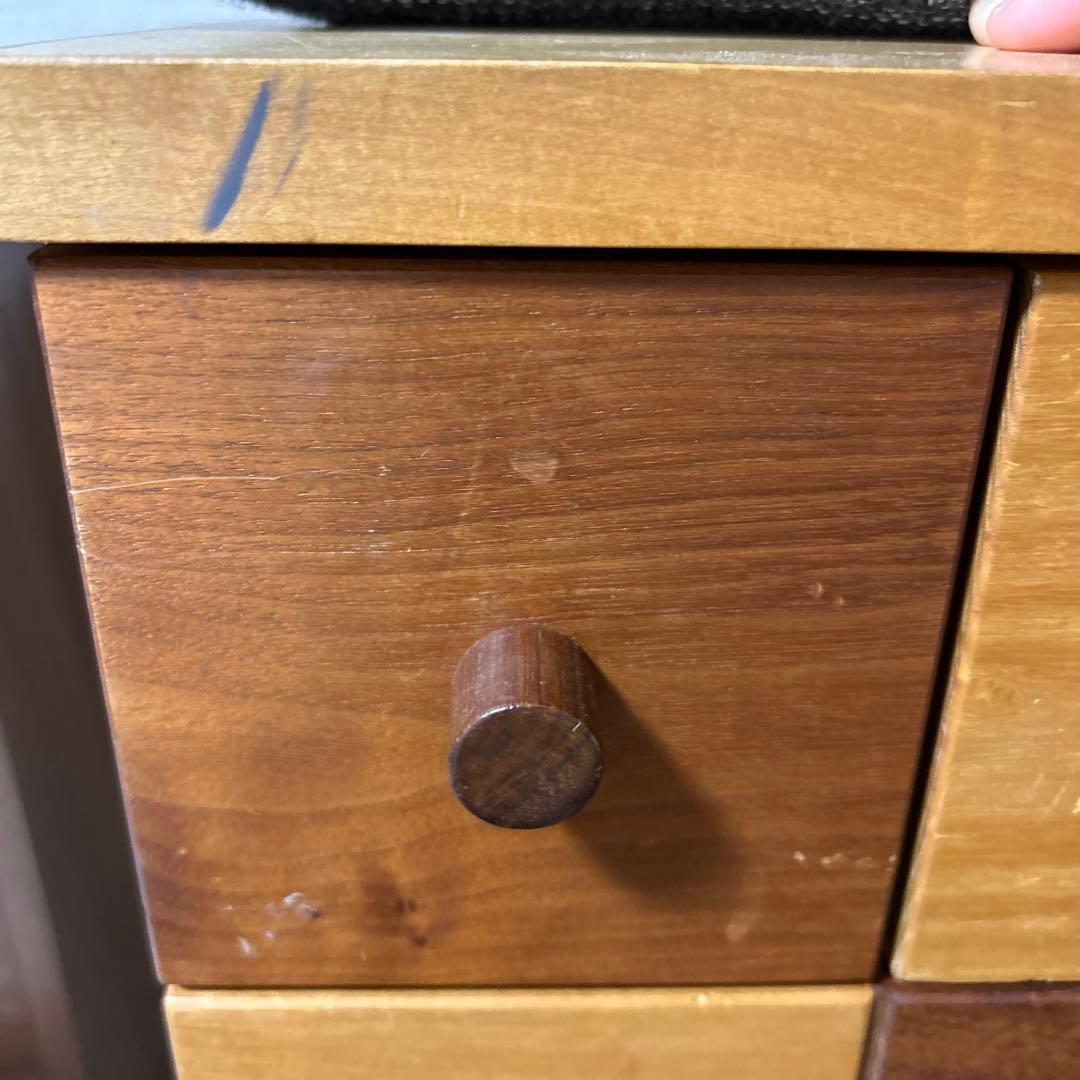 【希少】木製 多段チェスト 12杯 引き出し付き 幅75×奥行32.5×高さ90