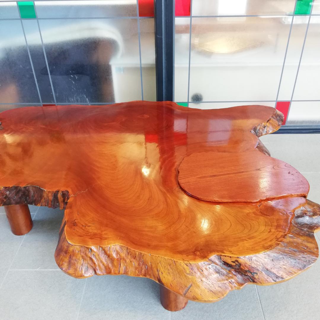 ▼無垢 切り株一枚板 座卓 テーブル