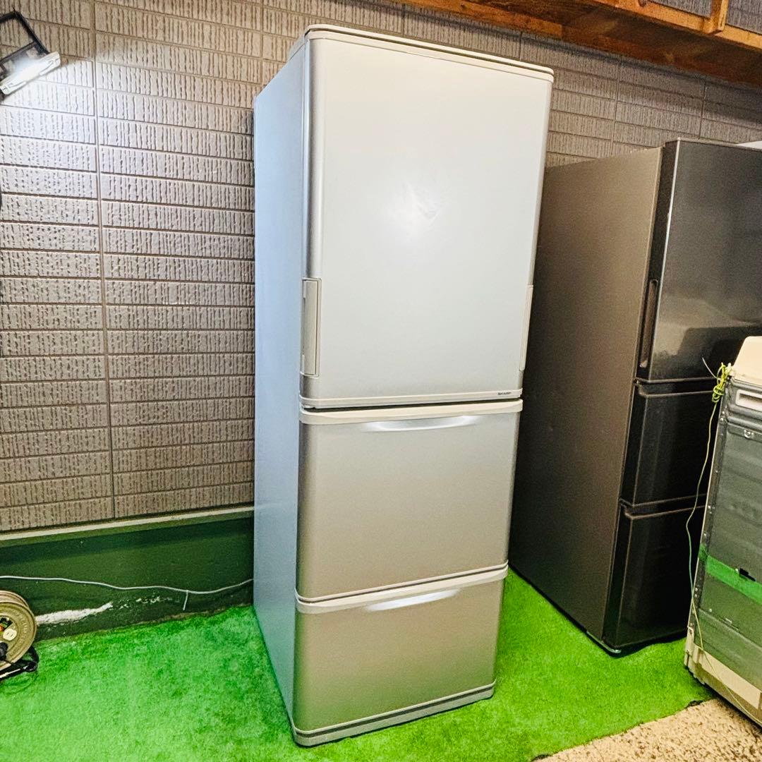 SHARP 350L 冷蔵庫 両開き 大容量 2019年製【地域限定配送無料】