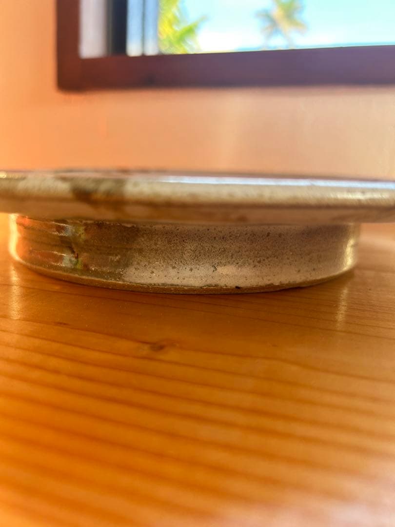 沖縄やちむん直径約26cmケーキスタンドにも！可愛い色合い！！