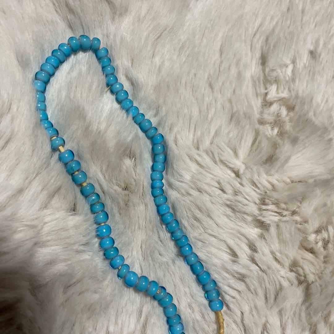 インディアンジュエリー　アンティークホワイトハートブルー