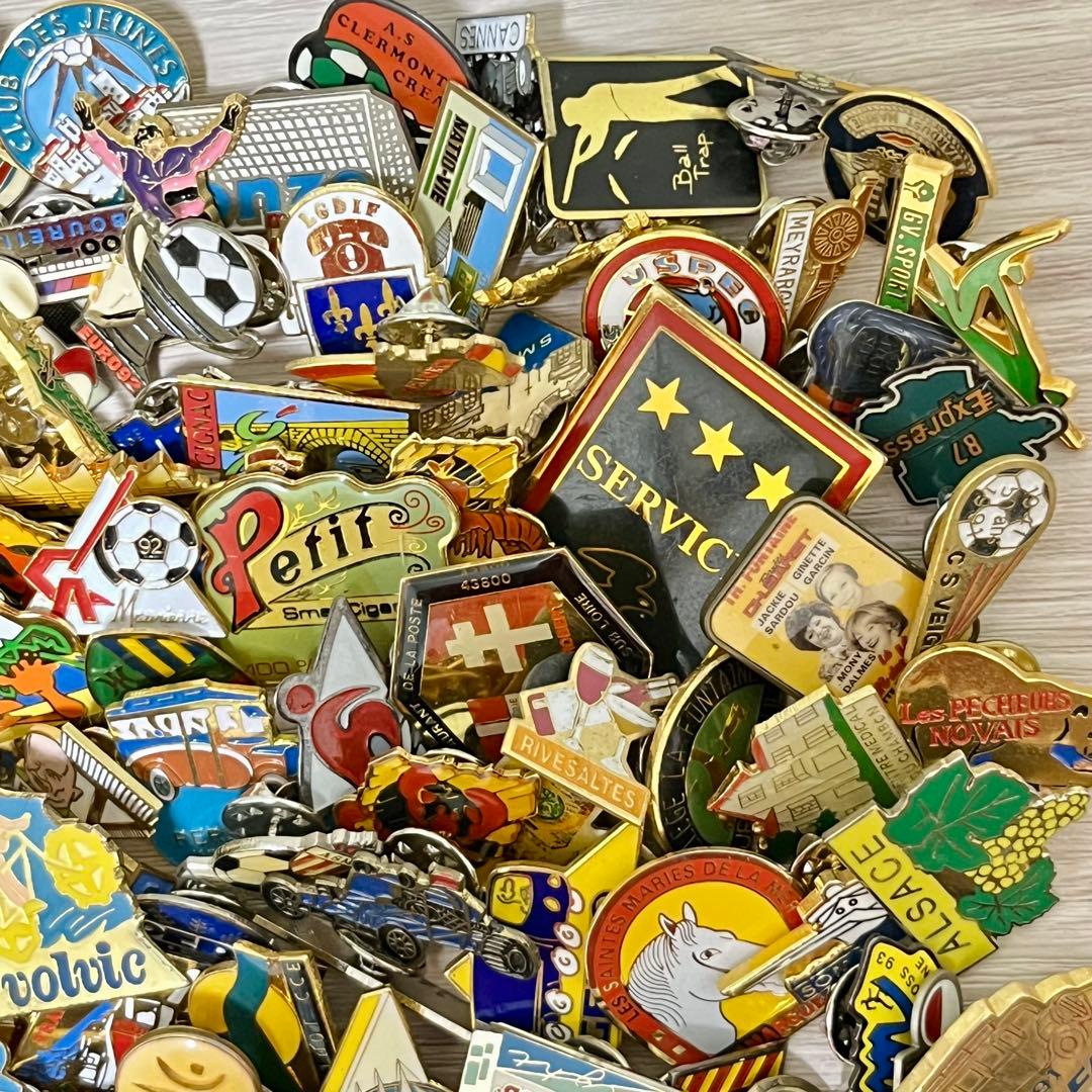 集めたくなる フランス　ピンバッジ　200個セット　まとめ売り　ヴィンテージ 2