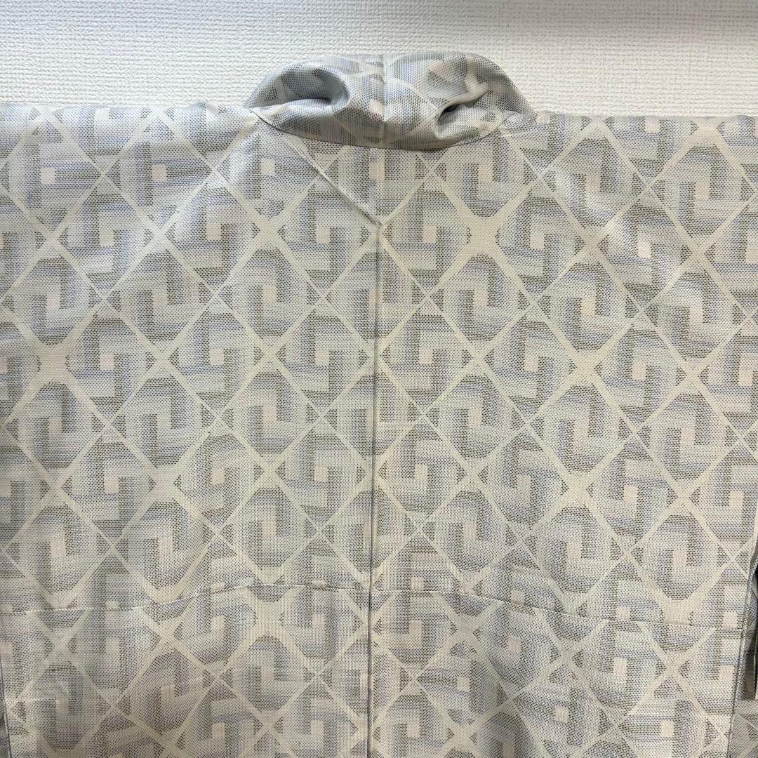 逸品！！　都喜ヱ門　本場白大島紬　着物　幾何学柄　着物スキ倶楽部　６３７