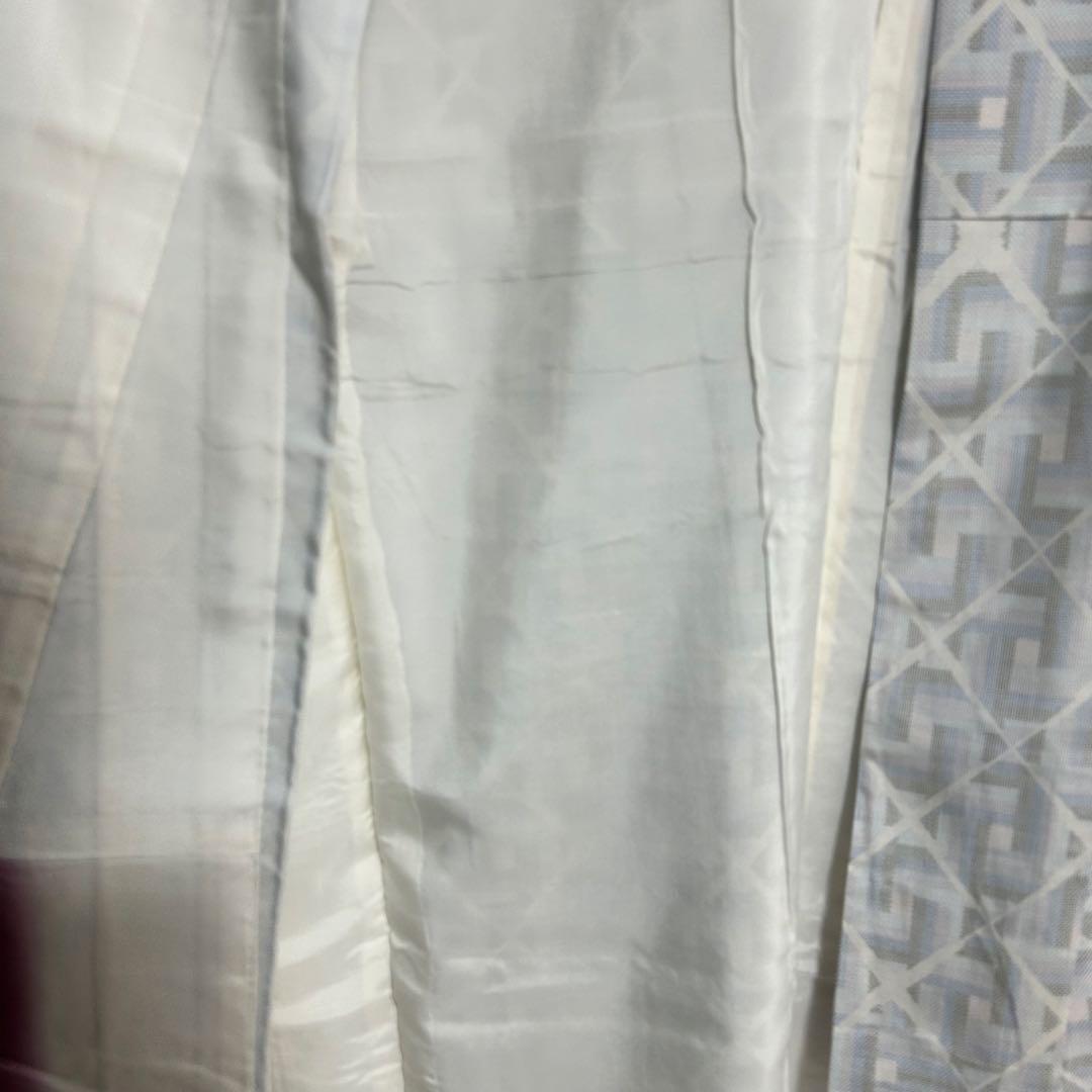 逸品！！　都喜ヱ門　本場白大島紬　着物　幾何学柄　着物スキ倶楽部　６３７