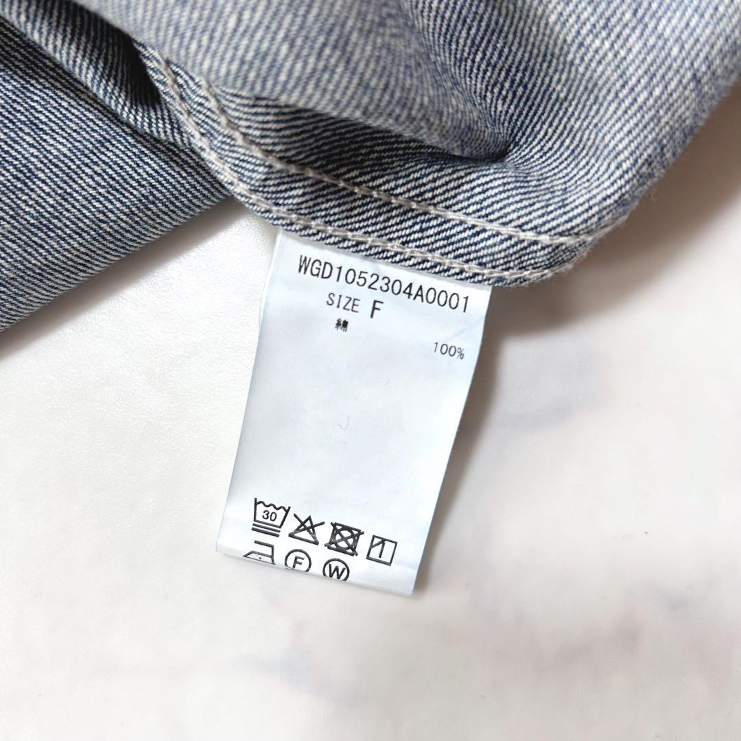 極美品ウィムガゼットインフルエンサーコラボデニムフーディー2025定価3.7千円