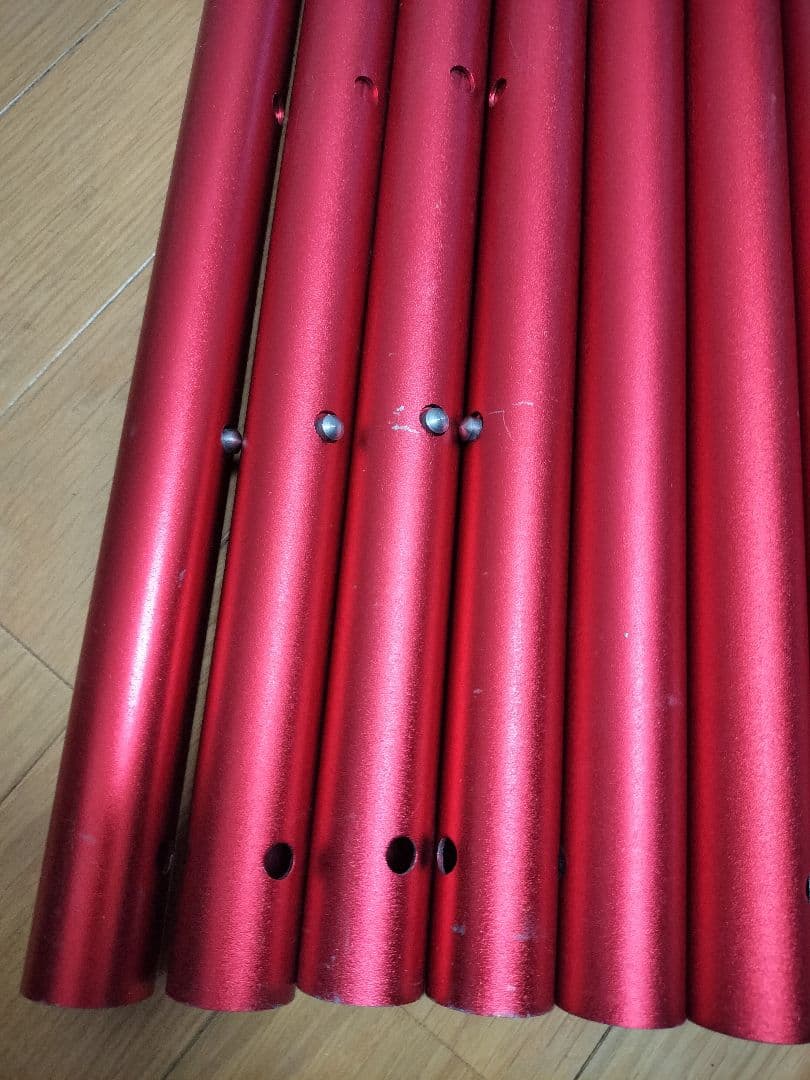 村の鍛冶屋　伸縮アルミタープポール　28㎜✕4セット　レッド
