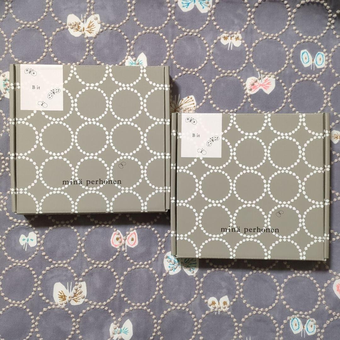 ミナペルホネン プレート tambourine Bit WHITE 2枚セット