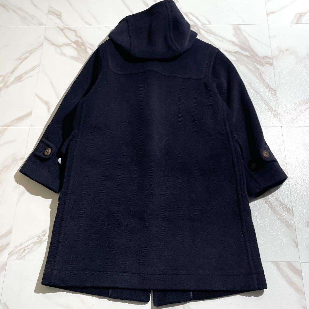 【Moorbrook】ムーアブルック ダッフルコート ヘリンボーン ネイビー M